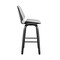 Armen Living Arabela 26" Gray Faux Leather and Black Wood Swivel Bar Stool LCAABABLGR26 - alternate 8